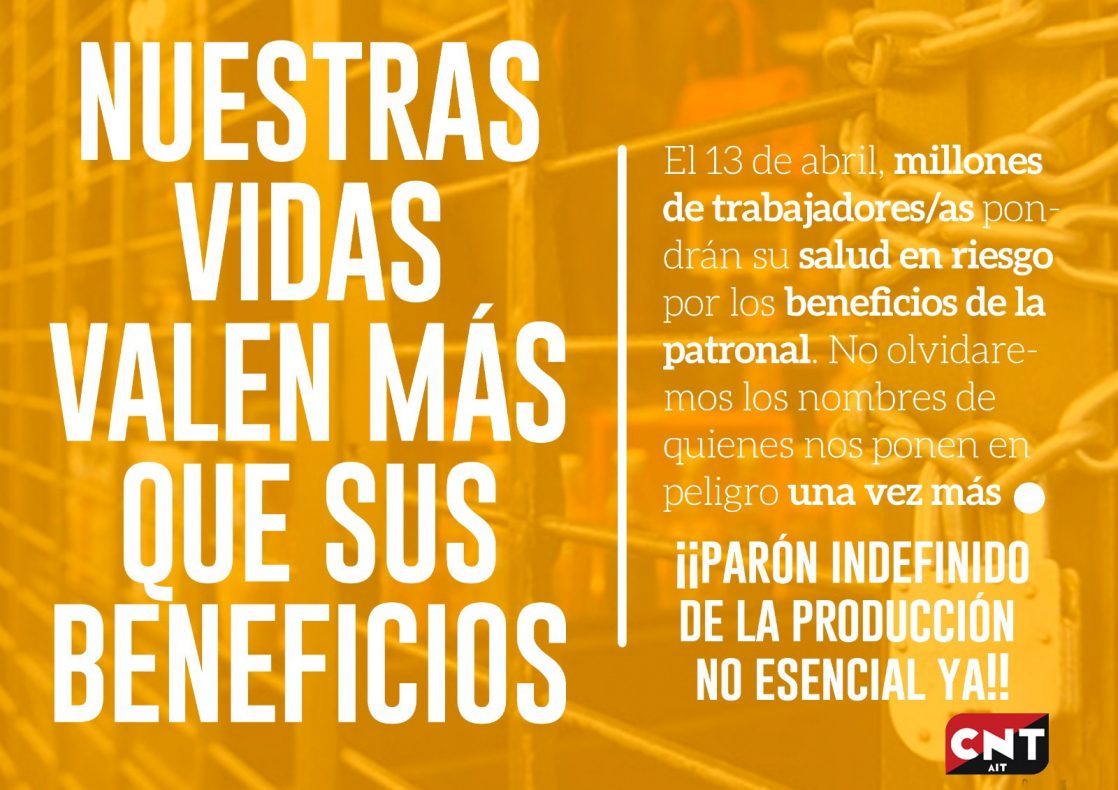 Nuestra vidas valen más que sus beneficios