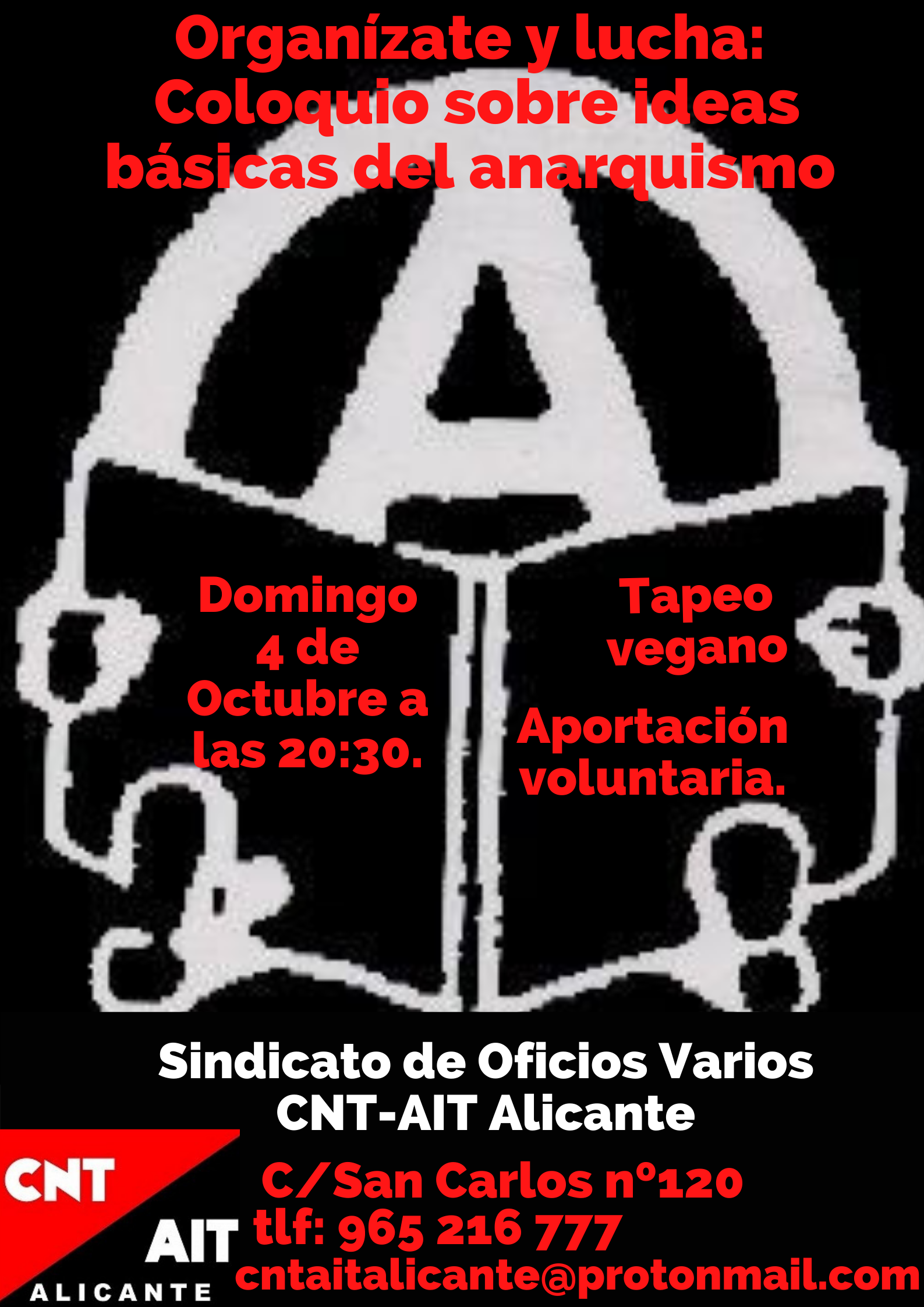 Organízate y lucha Coloquio sobre nociones básicas del anarquismo