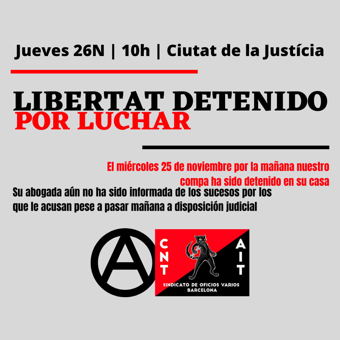 Libertad detenido por luchar 26N