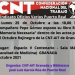 Presentación del libro "Memoria necesaria" en la CNT-AIT Puerto Real