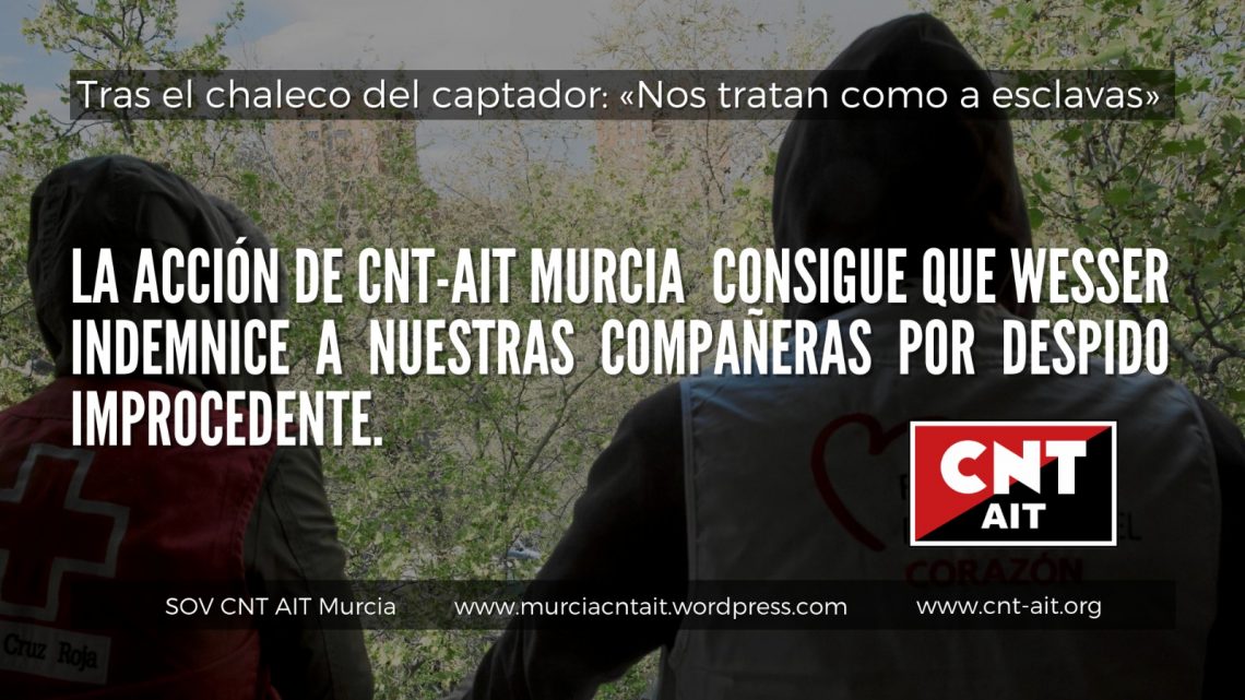 La acción de CNT-AIT obliga a Wesser a indemnizar a nuestras compañeras por despido improcedente