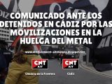 solidaridad detenidos huelga metal cadiz chiclana