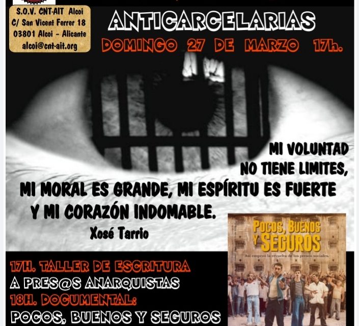 [27 de marzo] Jornadas anticarcelarias
