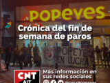 Semana de lucha en Popeye’s – Madrid