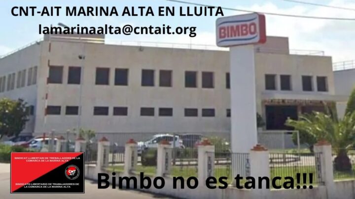 Contra el tancament de Bimbo / Contra el cierre de Bimbo en Marina Alta (Alicante)