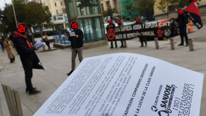 Nuevo piquete en el ayuntamiento de Madrid, conflicto Constructora de San José