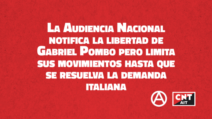 LA AUDIENCIA NACIONAL NOTIFICA LA LIBERTAD DE GABRIEL POMBO  PERO LIMITA SUS MOVIMIENTOS HASTA QUE SE RESUELVA LA DEMANDA ITALIANA